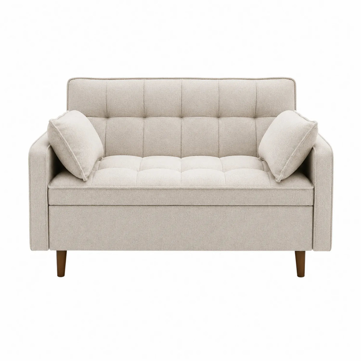 Zweisitzer Sofa Leinen Beige 150cm