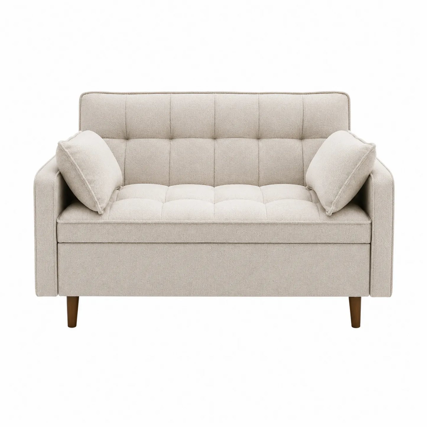 Zweisitzer Sofa Leinen Beige 150cm