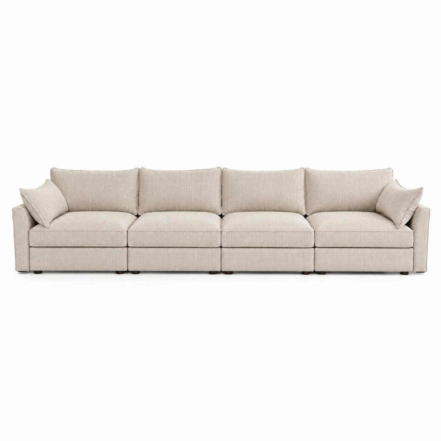 Modulares Sofa Set aus Cordstoff Beige 350 cm